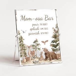 Äventyr Awaits Woodland Animals Mamma Osa Pub Poster
