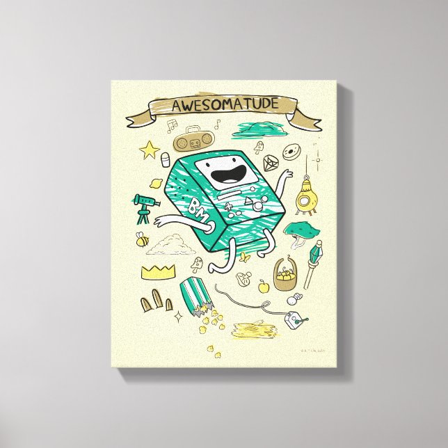 Äventyr | "Awesomatud" BMO Sketch Canvastryck (Framsida)