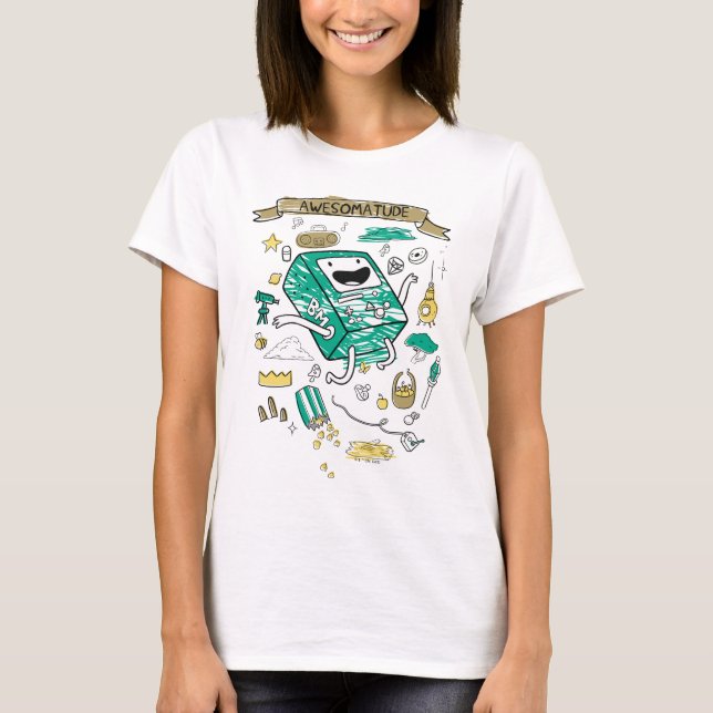 Äventyr | "Awesomatud" BMO Sketch T Shirt (Framsida)