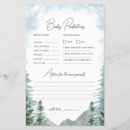 Äventyr Baby Shower Förutsägelse & Råd Spel