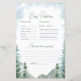 Äventyr Baby Shower Förutsägelse & Råd Spel