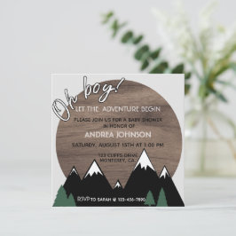 ÄVENTYR, BABY SHOWER,POJKE,OH BOY-inbjudan Inbjudningar