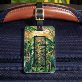ÄVENTYR BANANA JUNGLE CUSTOM NAME-bagagetagg Bagagebricka