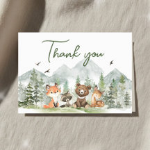 Äventyr Begin Woodland Animals Baby Shower