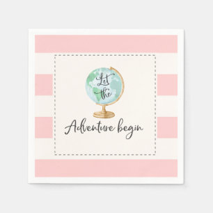 Äventyr Begins Baby Shower Party Napkin Pappersservett