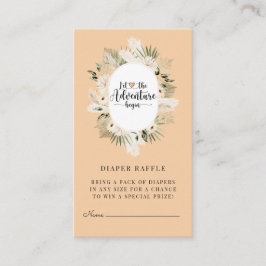 Äventyr Begins Boho Apricot Peach Baby Shower Tilläggskort