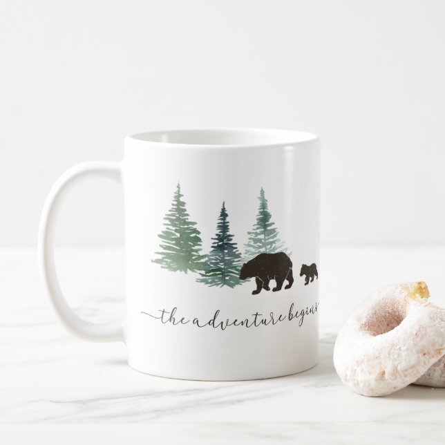 Äventyr Begins Mamma och Baby Bear Coffee Mugg (Med munk)