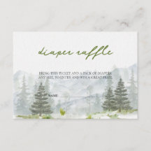 Äventyr Begins Mountains Forest Diaper Raffle