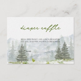 Äventyr Begins Mountains Forest Diaper Raffle Tilläggskort