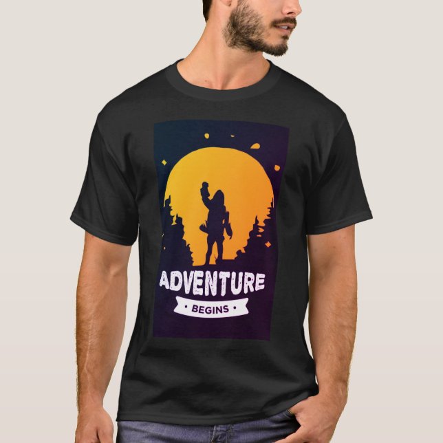 Äventyr Begins T Shirt (Framsida)