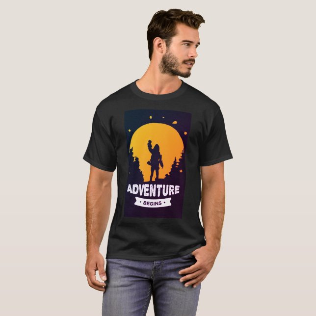 Äventyr Begins T Shirt (Hel framsida)