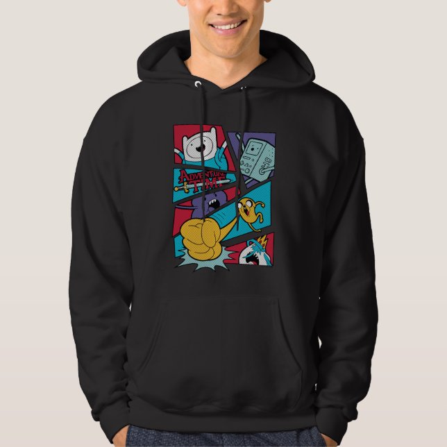 Äventyr | Bild på åtgärdspanelen Hoodie (Framsida)