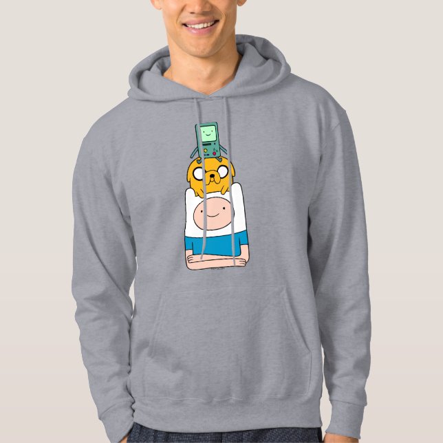 Äventyr | BMO, Jake och Finn Hoodie (Framsida)