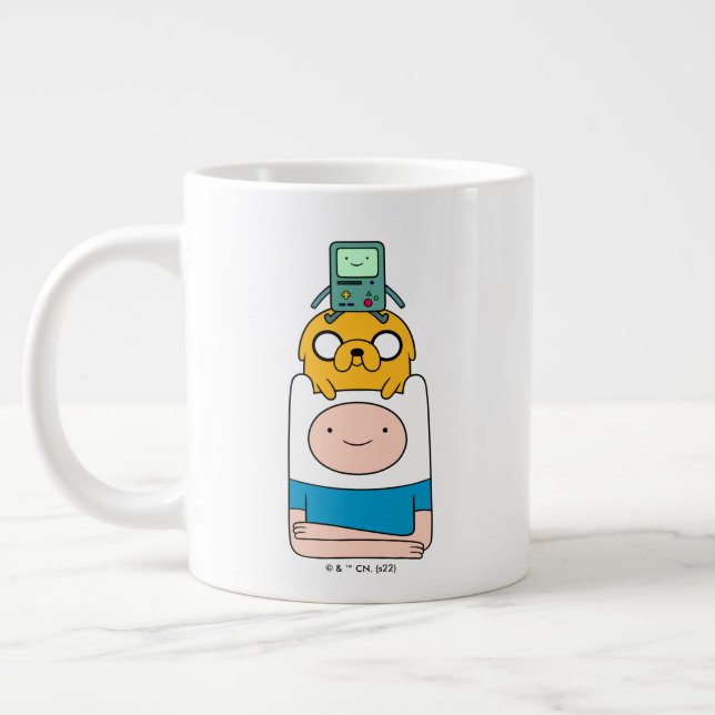 Äventyr | BMO, Jake och Finn Jumbo Mugg (Vänster)