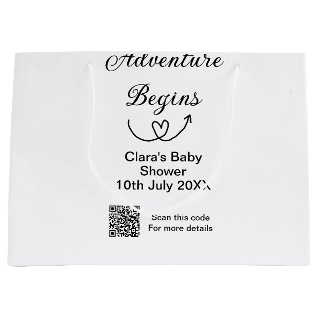 Äventyr börjar babydussskanning QR-kod hjärta si (Framsidan)