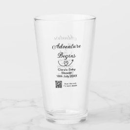 Äventyr börjar babydussskanning QR-kod hjärta si Glaskopp