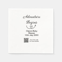 Äventyr börjar babydussskanning QR-kod hjärta si Pappersservett