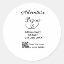 Äventyr börjar babydussskanning QR-kod hjärta si