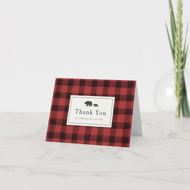 Äventyr börjar Bear Baby Shower Play Tack Kort (Framsida)