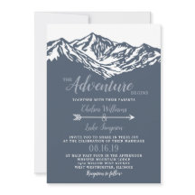 Äventyr börjar berget Bröllop Dusty Blue