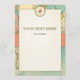 Äventyr börjar Bord-tecknet för babyduschkort Inbjudningar