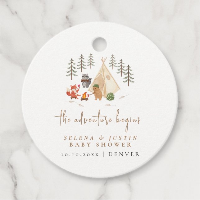 Äventyr börjar djurgallringshusaren i djurkampanje gåvor etiketter (Framsida)