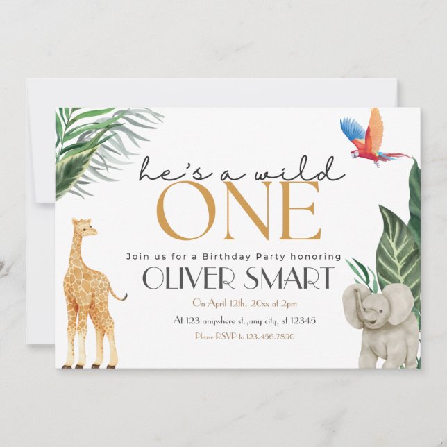 Äventyr börjar första Födelsedagsfesten Inbjudningar (Framsida)