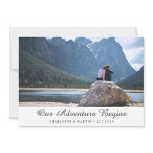 Äventyr börjar fotospara datumkort