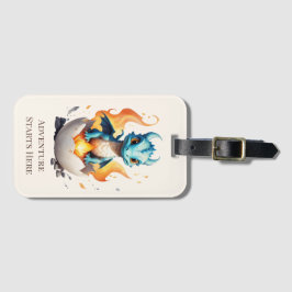 Äventyr börjar här Hatching Dragon Bagagebricka