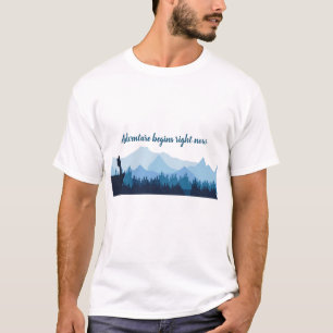 Äventyr börjar högerna nu med reseoffert t shirt