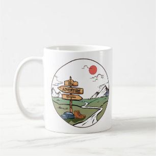 Äventyr börjar kaffemugg