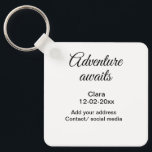 Äventyr börjar lägga till namn-datum år ställe nyckelring<br><div class="desc">Design</div>