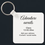 Äventyr börjar lägga till namn-datum år ställe nyckelring<br><div class="desc">Design</div>
