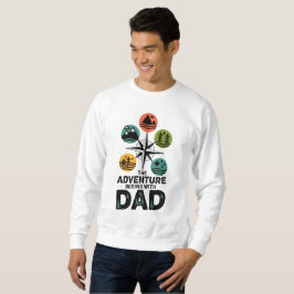 Äventyr börjar med Pappa Lång Ärmad Tröja