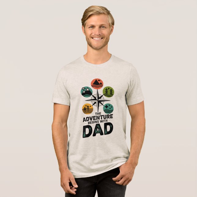 Äventyr börjar med Pappa T Shirt (Framsida Full)