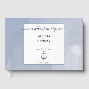Äventyr börjar #Nautical Navy Event Bröllop Gästböcker