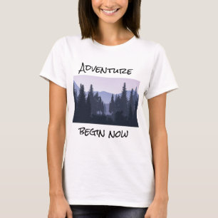 Äventyr börjar nu med resecitat t shirt