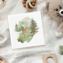 Äventyr börjar Rustic Hjort Baby Shower Pappersservett