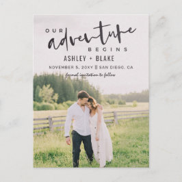 Äventyr börjar skriptfotospara datum meddelande vykort