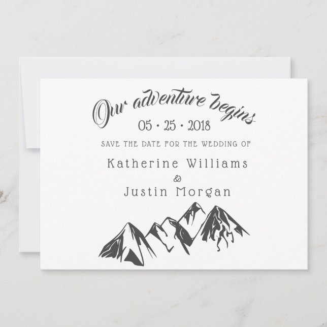 Äventyr börjar ⎥ spara datumfotokortet (Framsida)