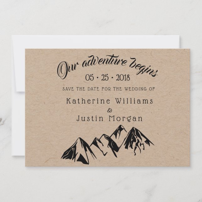 Äventyr börjar ⎥ spara datumfotokortet (Framsida)