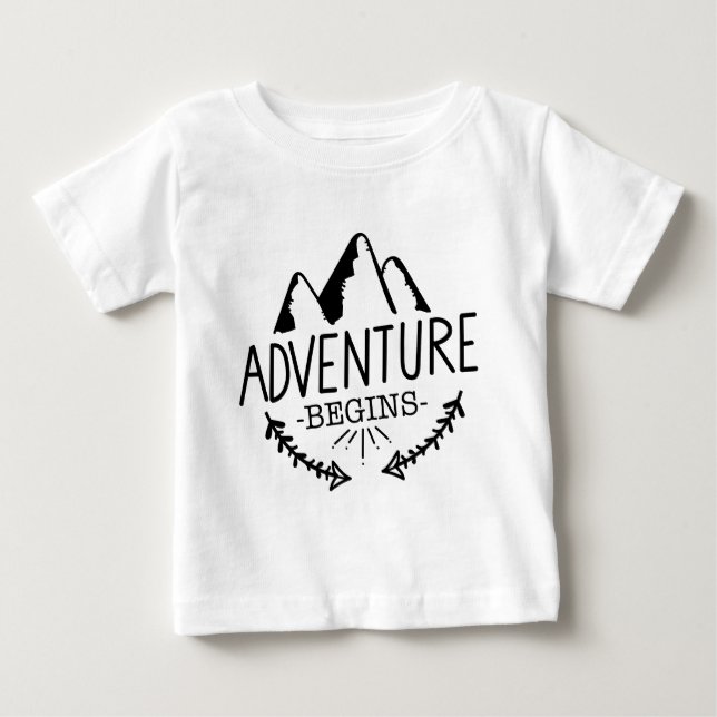 Äventyr börjar tee shirt (Framsida)