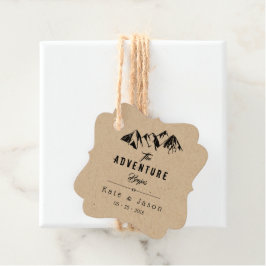 Äventyr börjar vid bröllop gåvor etiketter