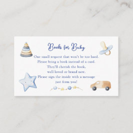 Äventyr Boy Baby Leksak Baby Shower Bok begäran om Tilläggskort