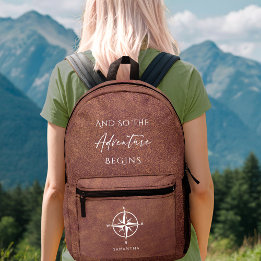 Äventyr Brown Leather Travel Personlig