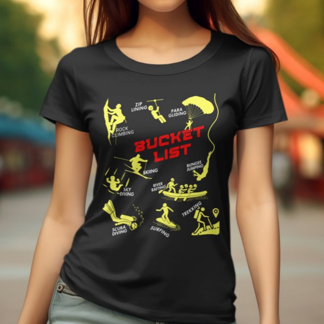 Äventyr "BUCKET LIST TO DO" T Shirt (Skapare uppladdad)