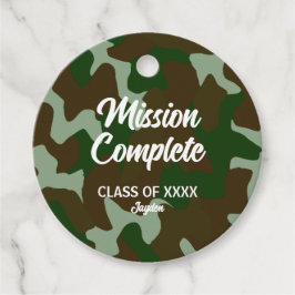 Äventyr Camouflage Grönt & Mörk Brown Gåvor Etiketter