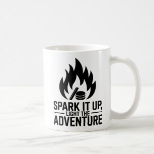 Äventyr Campfire Firewood Flame Outdoor Graphic Kaffemugg