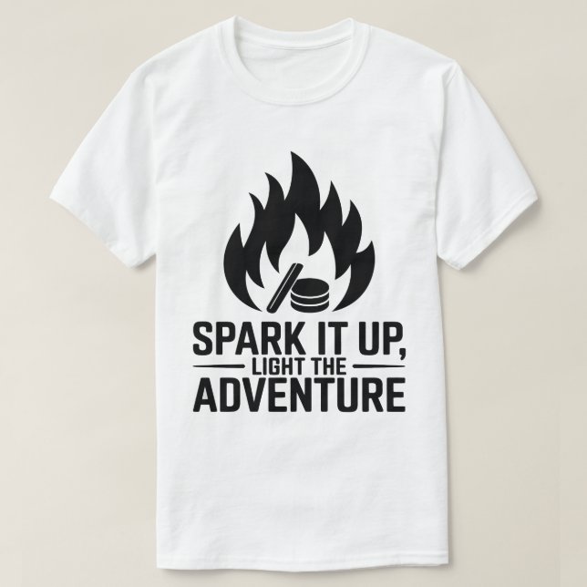 Äventyr Campfire Firewood Flame Outdoor Graphic T Shirt (Design framsida)