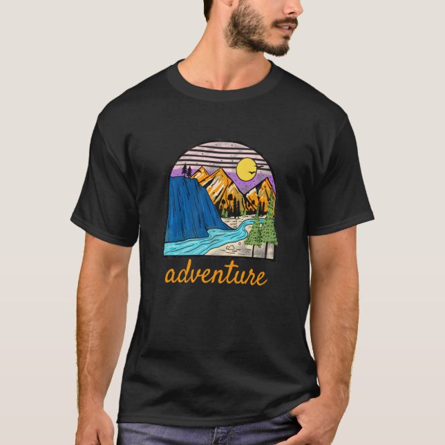 Äventyr Camping Escape T Shirt (Framsida)